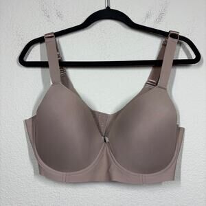 STRM Line Size 38DD T Shirt Underwire Bra Brown Nylon Blend Stretch